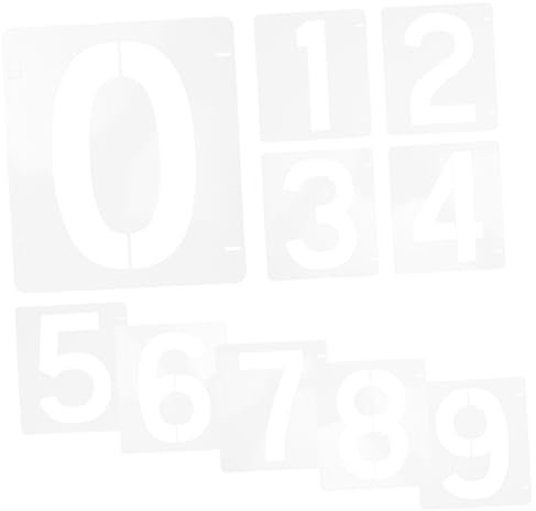 VILLCASE Große Zahlenschablonen Wiederverwendbare Zahlen-buchstabenschablonen Zum Malen Schablonenvorlagen Briefkastenschilder-vorlagen Kuchenschablone Digitale Schablonenvorlagen Weiß
