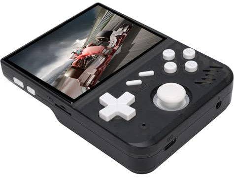 Console di Gioco Portatile Retro Mini Gaming Console Portable Video Game Miniatura Video Panoramica Panoramica Codice Scanner (Black trasparente)