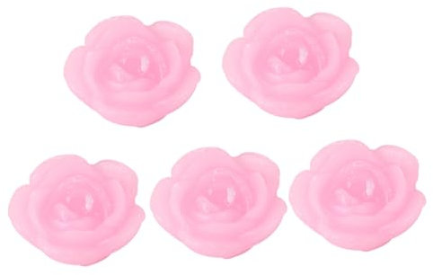 Warmhm Bougies Flottantes à Fleurs 5pcs En Paraffine Roses Décoratives Pour Mariage Et Bougies à L'eau Décoration De Jardin