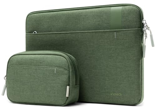 Inateck 360° Schutz Laptoptasche, Kompatibel mit 14 Zoll MacBook Pro/Max | Hülle Kompatibel mit 14 Zoll MacBook M1/M2/M3/M4/M5 Pro/Max 2021-2026 A3426 A3427 A3434 A3112 A3401 A3185, mit Zubehör Tasche