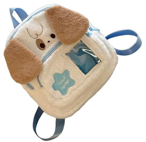 Obotsnoi Cartoon-Hunde-Form-Rucksäcke mit verstellbarem Riemen, praktisch, leicht zu reinigen, verschleißfest, Kindertasche, verstellbarer Riemen, praktisch, leicht zu tragen, Kindertasche, blau, Mass