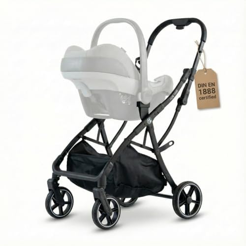 Fox Baby Kinderwagen-Gestell „Fox Taxi“ – leichtes, klappbares Universal-Gestell für Babyschale kompatibel mit vielen Modellen, rückenschonend für kurze Wege und Reisen