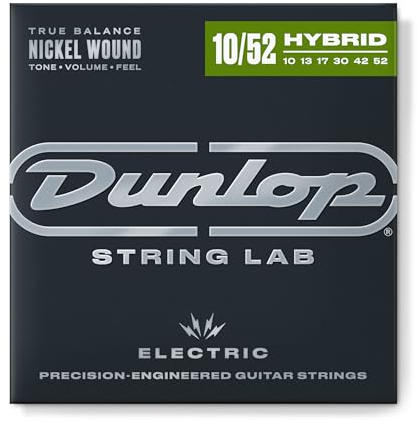 DUNLOP - DEN1052 NICKEL PLATED STEEL, LIGHT /HEAVY, 10 - 52, Set singolo