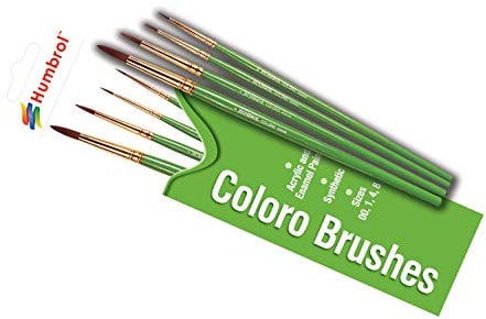 Humbrol - Pack pinceles Coloro 00, 1, 4, 8 (Hornby AG4050) , color/modelo surtido