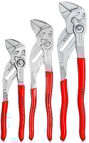 KNIPEX Tools 00 20 06 US2, Pliers Wrench 3-Piece Set