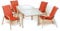 Merxx Tischgruppe Amalfi terracotta aus Aluminium