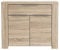 FORTE Calpe Kommode mit 2 Türen und 1 Schublade, Holzwerkstoff, Sonoma Eiche , 104.1 x 41.3 x 86.6 cm