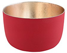 Gift Company Madras Windlicht Rot/Nude Gold H5Cm, D8Cm