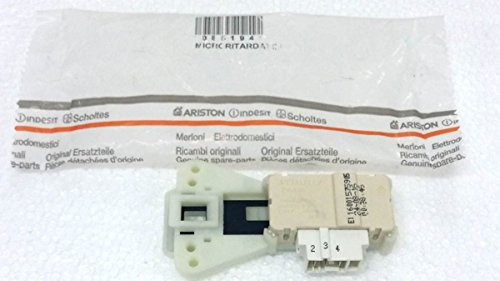 BLOCCAPORTA ELETTROSERRATURA RITARDATORE LAVATRICE AL109X AL89X AL89X AB88X ALS109X ALS89XS ALS68X AL129X W683XG W842XS WS682XS LES669X WA8 WAS6X ALDS100 ARISTON INDESIT ORIGINALE 085194