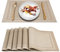ARTAND Platzsets Abwaschbar 6er Set Vinyl Tischsets für Esstisch Küchen Platzset Dauerhaft PlatzdeckenTischzubehör -6er Set, 01 Beige