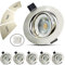 Allesgute 6er Set LED Einbaustrahler Ultra flach 230V Smart Dimmbar 6W Warmweiß LED Spots Schwenkbar 500lm Einbauleuchten Ø 68mm Lochdurchmesser für Wohnzimmer, Schlafzimmer, Küche, Büro