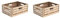2x Faltbox im Holzdesign 40x30x16 * Klappbox für Obst, Gemüse * Obstkiste Gemüsekiste Holz Optik
