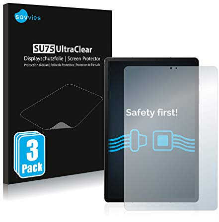 Savvies 3 Stück Schutzfolie für Samsung Galaxy Tab S6 2020 Displayschutz-Folie Ultra-Transparent