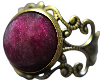 Anillo de piedras preciosas con jade - Berry/Gemstone Ring with Jade - Berry