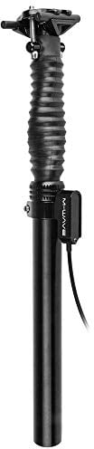 M-Wave SP110-ADJ Sattelstütze, höhenverstellbar durch Hebel, aus Aluminium, schwarz, Länge 445 mm, Ø 27,2 mm