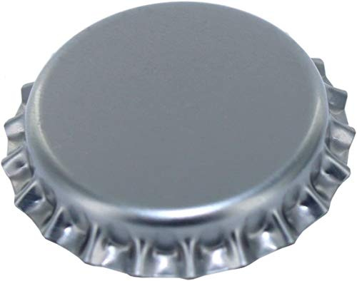 North Mountain Supply Beer Bottle Crown Caps - Silver - Oxygen Barrier - 250 Count