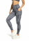 QUEENIEKE Yoga-Leggings, Power-Flex-Hose, hohe Taille, Gymnastik, Laufen, für Damen, Leopardenmuster, Perlblau, 201504, Medium