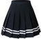 Hoerev Damen Mädchen Faltenrock Skirt Tennisrock Tennis rock ,42,XXL