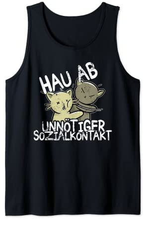 Hau Ab! Unnötiger Sozialkontakt BAKA Anime Style Geschenk Tank Top