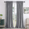 SANCHUNG Graue Samt Vorhänge für Wohnzimmer Blackout Thermisch isoliert 2 Panels Rod Pocket Verdunkelung Vorhänge für Schlafzimmer 132 x 175 cm