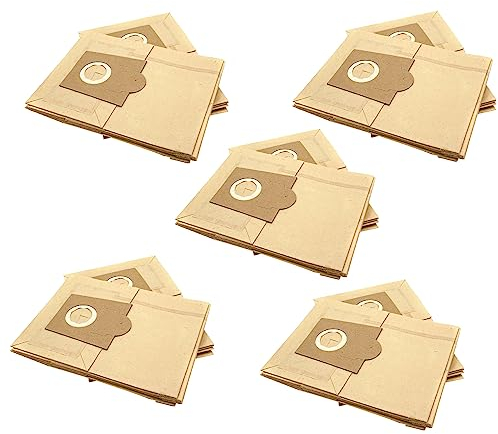 vhbw 50x Staubbeutel kompatibel mit Siemens VS 06G2410, 06 G 2410 Synchropower Power Edition Staubsauger - 24,5cm x 18cm Sandfarben