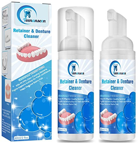 2er-Pack Dental Aligner Cleaner, schnell wirkende Alternative zu Retainer Cleaner Tabletten, hellt Zähne auf und bekämpft Mundgeruch