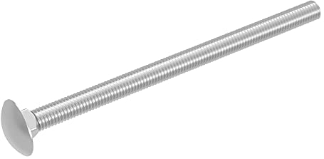 SECCARO Vite a testa tonda piatta M6 x 100 mm, in acciaio inox V2A VA A2, DIN 603/ISO 8677, filettatura completa, 20 pezzi