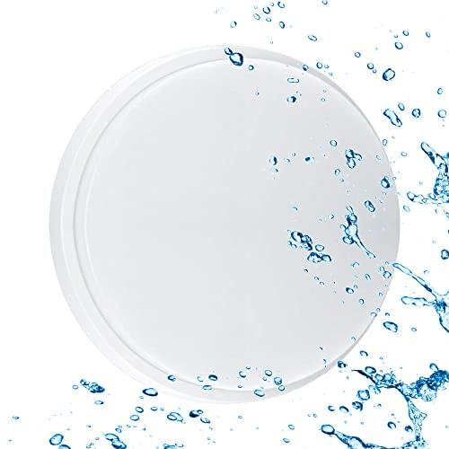Sigmaled lighting, Plafoniera led 15W per esterni, Resistente all'Acqua, Luce Calda 3000K, 1350Lm, Applique TONDA IMPERMEABILE IP54 da soffitto e parete, per Esterno o Interno