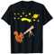 Teleskop Eichhörnchen Sternenhimmel Uhr Saturn Astronomie T-Shirt