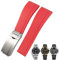 KAPPDE 20 mm 21 mm Gummi-Armband für Rolex Daytona Submariner GMT Yacht-Master Oysterflex Silikon-Armband Faltschließe Armbänder, 21 mm, Achat