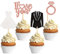 24 PCS Hochzeit Cupcake Toppers Glitter Party Cupcake Toppers Herr und Frau Kuchen Topper Braut und Bräutigam für Brautdusche verheiratet Bachelorette Engagement Party Dekorationen