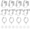 SUNNYCLUE 1 Box 18 Stück 3 Stil Ohrclip Konverter Clip On Ohrringe Bulk Silber Clip On Ohrring Rückseite Nicht Durchbohrte Ohrringe Ohrclip Ohrring Für Schmuckherstellung Erwachsene DIY Baumelnde