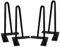 WOPPLXY Lot de 4 pieds en épingle à cheveux en métal de 20 cm - Pieds de table en métal noirs - Pieds de meubles - 2 tiges de 10 mm - Pieds de table basse robustes