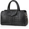 NICOLE & DORIS Handtasche Damen Krokodil Henkeltasche Elegant Schultertaschen PU Leder Umhängetasche Crossbody Bag Frauen Satchel Handtasche Clutch Tasche Schwarz