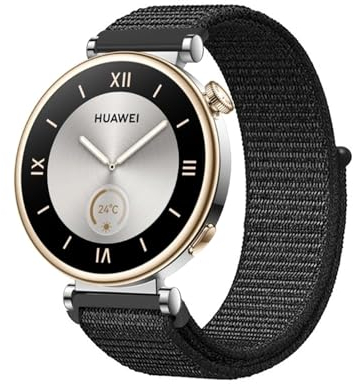 AireWiki Nylon Armband Kompatibel mit Huawei Watch GT4 41mm Stoff Sport Armbänder für Damen Herren Ersatz für Huawei Watch GT4 41mm (A)
