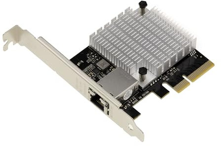KALEA-INFORMATIQUE Carte contrôleur réseau PCIe 10 Gigabit ethernet 1 Port RJ45 10G avec chipset AQUANTIA AQC107S-T1. Low et High Profile
