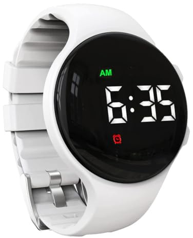 e-vibra Vibrationsalarm Erinnerung Uhr Silent Wake Up Uhr - mit Multi-Alarmen und Schloss (weiß)