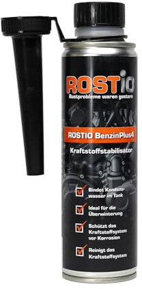 Rostio Benzina Plus4 – Additivo a benzina, stabilizzatore carburante e pulitore del sistema motore, pulitore del motore, pulizia di iniettori e valvole, dimensioni: 1 bottiglia