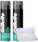 2 x 200ml Shaving Gel for Men - Soothing Formula, Ideal for Sensitive Skin - Clear Gel, Gentle Men's Shave gel