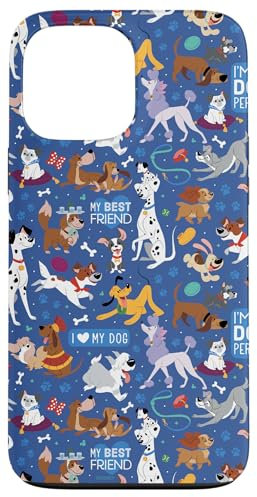 iPhone 13 Pro Max Disney Dogs I Love My Dog Blue Case