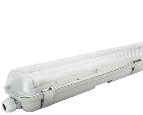 LHW-Licht LED Feuchtraumleuchte 120cm IP65 2 x 18W Röhre | 3600 Lumen | 4000K Neutralweiß für Keller und Garage