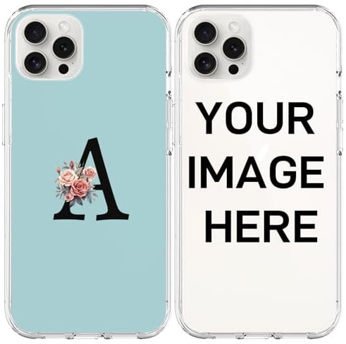 Generic Custom Name Phone Case for iPhone 14 13 12 Pro Max 11 Mini Xr Xs X 7 8 Plus SE 2020 2022 6s 6, Customize Personalized Text Soft Cover - Customizable Gifts for Women & Men
