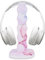 DiyGody Headphone Stand Gaming Headset Holder for Desk, Luxury Pink Marble Design Earphone Stand Desk Accessories for All Headphones Size