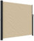 vidaXL Seitenmarkise, Sichtschutz Ausziehbar, Windschutz Sonnenschutz für Garten Balkon Terrasse, Seitenrollo Seitenwandmarkise, Beige 180x300cm