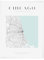 GP TONER Bilder Chicago Poster Geometrische Stil Wanddekoration Moderne Wandkunst Poster Design DIN A4 21x29,7 cm weißer Rahmen