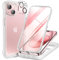 Miracase 360 Grad für iPhone 15 Plus Hülle, Eingebaut Glas Schutzfolie, Komplettschutz HandyHülle Stoßfest Case für iPhone 15 Plus Schutzhüllen 6,7 Zoll, Mattiert Transparent