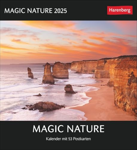 Magic Nature - Kalender 2025 - Harenberg-Verlag - Postkartenkalender mit 53 heraustrennbaren Postkarten - 16 cm x 17,5 cm