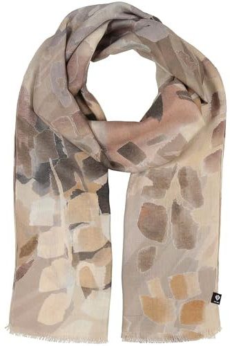 FRAAS Damen-Schal aus Viskose - 58 x 178 cm Größe - Modische Stola mit Aquarell-Design - Made in Italy - Sustainability Edition Grau