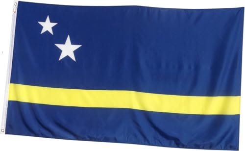 *** 2 x Großflagge Curaçao - Curaçao Flag - 150 x 90 cm - Van Heble® ***