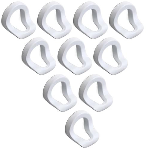 Paquete de 10 tiradores de aleación de zinc blanco para cajones de cocina, armarios de cocina, manijas de armario con tornillos, herrajes sólidos para gabinete, diseño moderno para decoración del